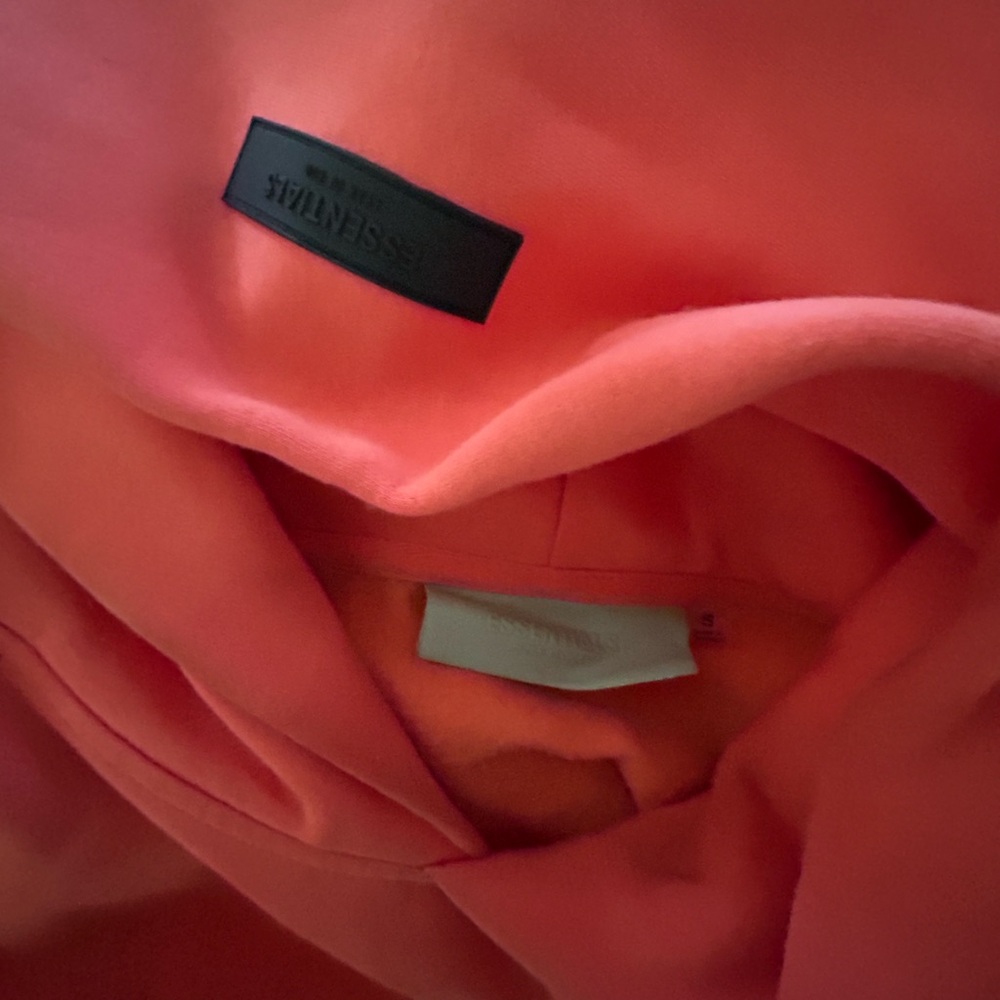 Essentials Bright Coral Hoodie